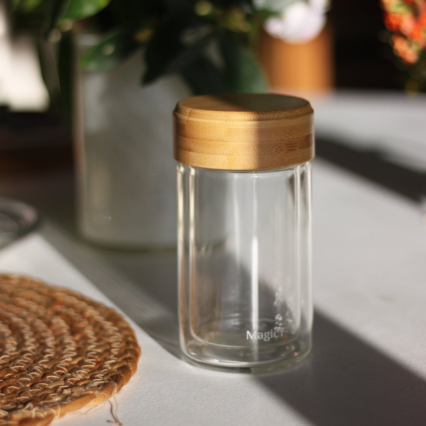 Double wall Glass Travel Mug