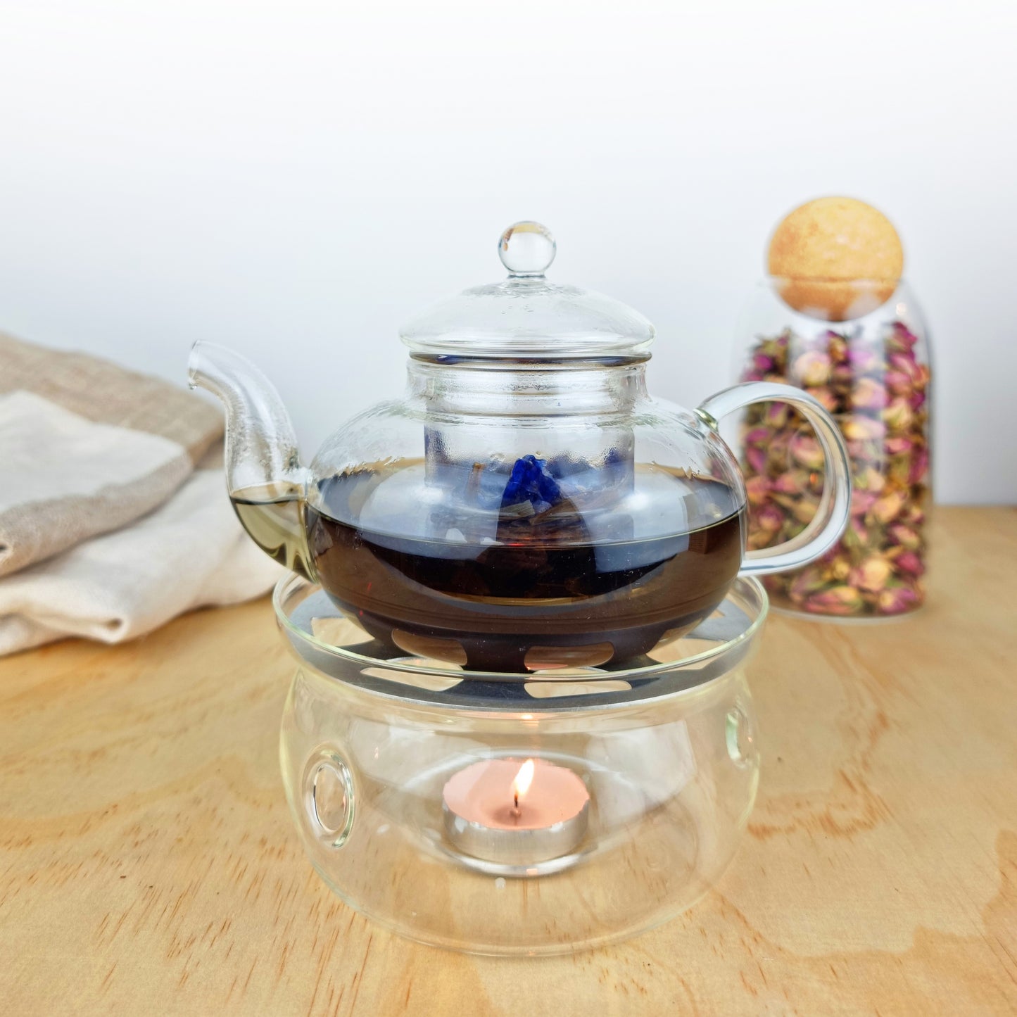 Glass Teapot and Warmer Set 450cc