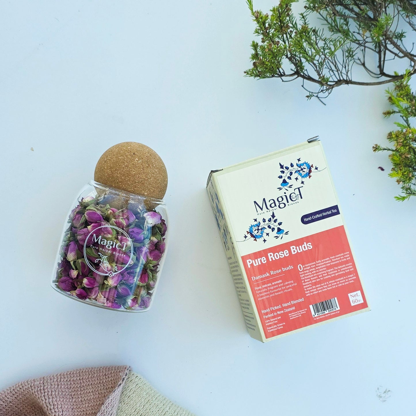 Pure Damask Rose Buds: Hand Picked, Shade Dried