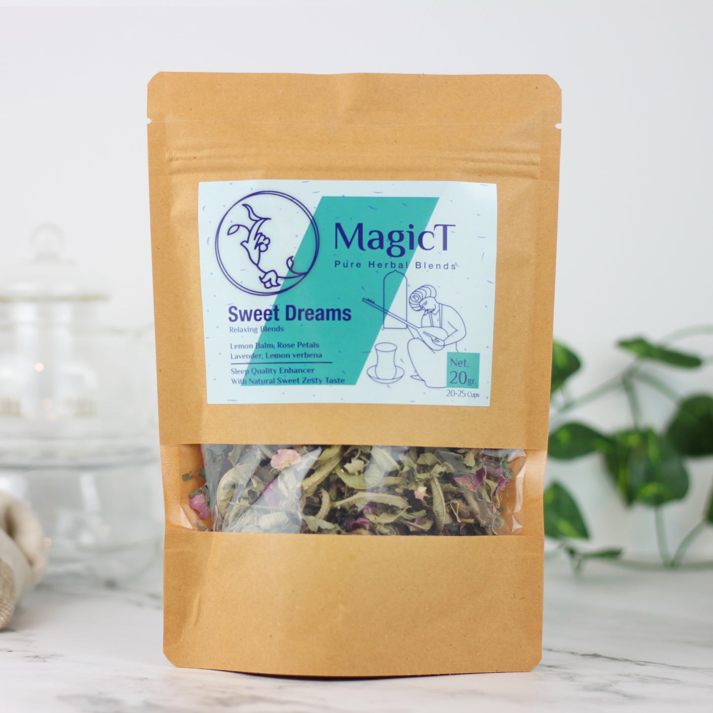Sweet Dreams: Lemon Verbena, Lemon Balm, Lavender, Rose petals