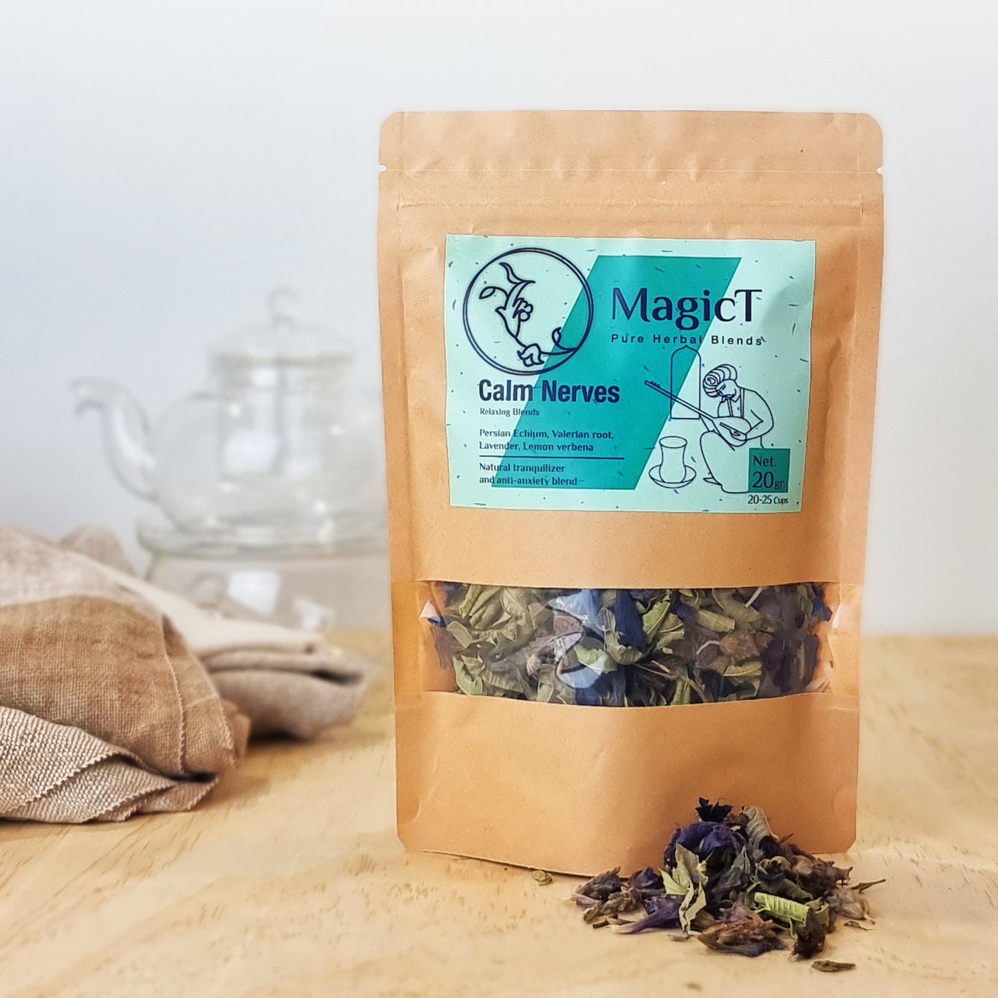 Calm Nerves: Persian echium, Valerian root, Lavender, Lemon verbena - Magic T